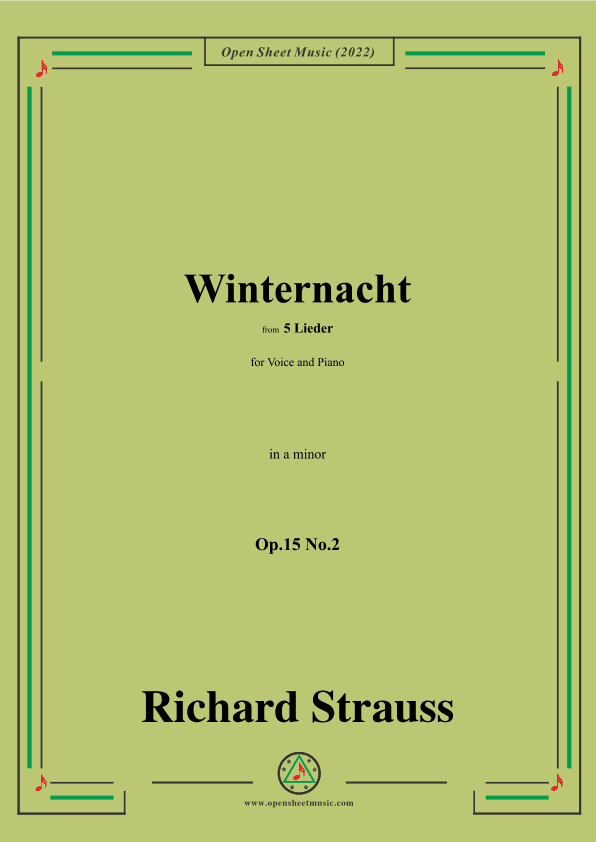 Richard Strauss-Winternacht,in a minor,Op.15 No.2 (arr. OSM Press)