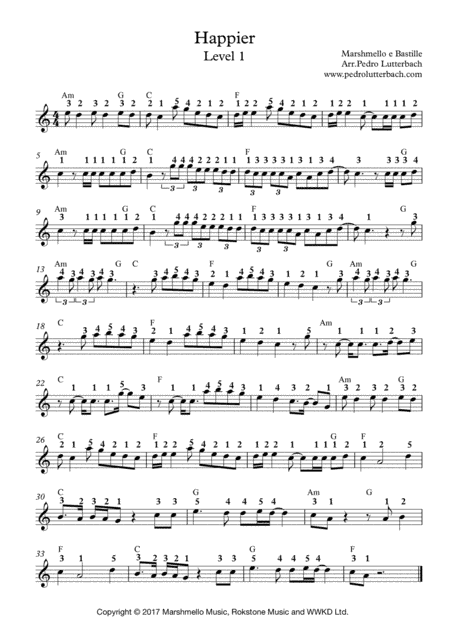 Happier (arr. Pedro Lutterbach)