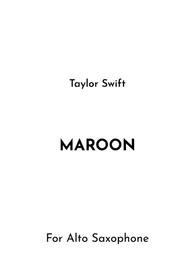 Maroon (arr. Jireh J.)