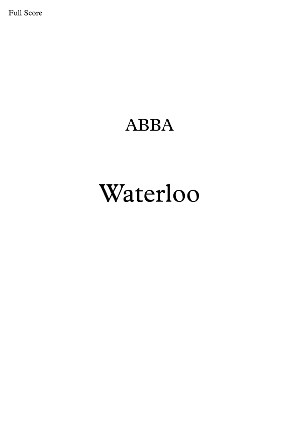 Waterloo (arr. Dejan Teodosievski)
