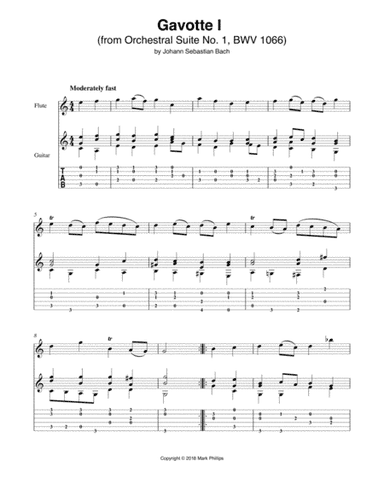Gavotte I (from Orchestral Suite No. 1) (arr. Mark Phillips)