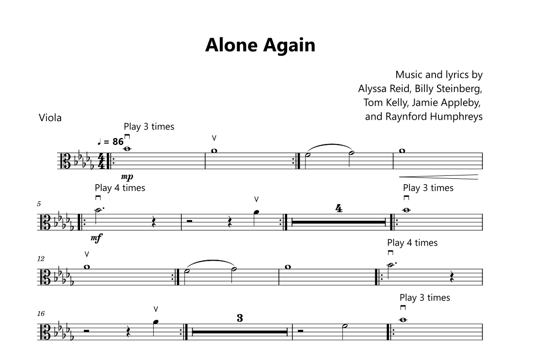 Alone Again (arr. David Lartey)