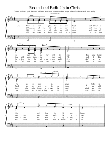 Rooted and Built Up in Him