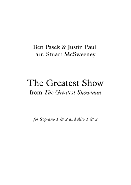 The Greatest Show (arr. Stuart McSweeney)