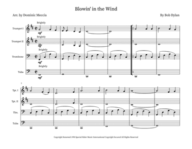 Blowin' In The Wind (arr. Dominic Meccia)