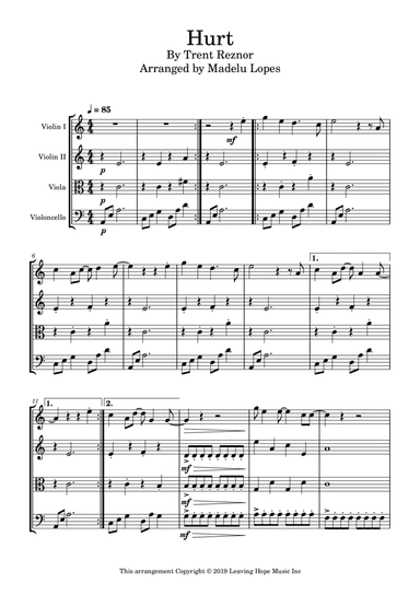 Hurt (arr. Madelu Lopes)