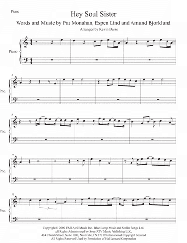 Hey, Soul Sister (arr. Kevin Busse)