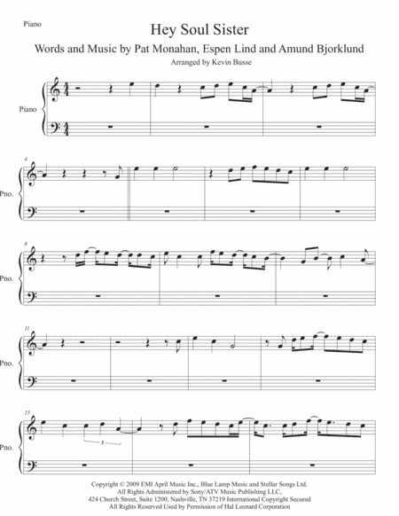 Hey, Soul Sister (arr. Kevin Busse)
