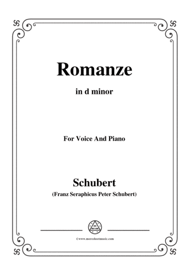 Schubert-Romanze,from'the opera Der haüsliche Krieg',in d minor,for Voice&Piano (arr. MSM)