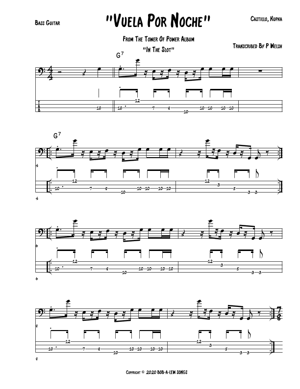 Vuela Por Noche (arr. Accubass)