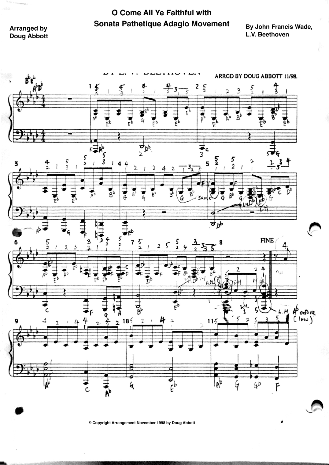 O Christmas Tree Regular & Jazz Using Major and Minor 7 Chords (arr. Doug Abbott)