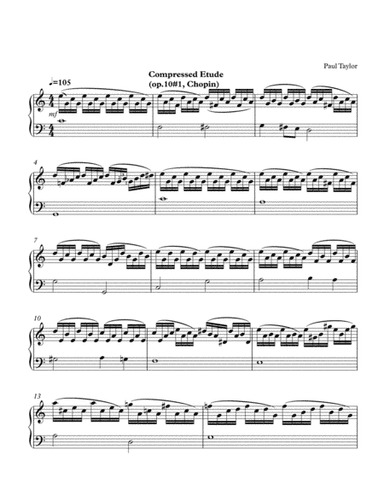 Compressed Etude (after Chopin's op.10#1) (arr. Paul Taylor)
