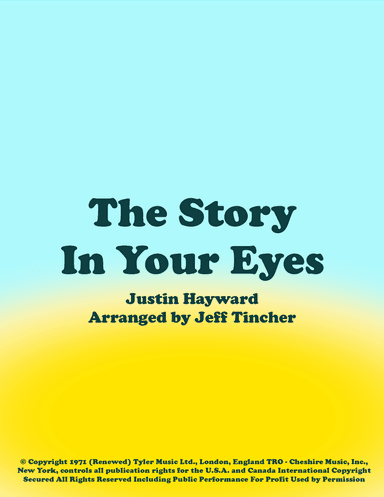 The Story In Your Eyes (arr. Jeff Tincher)