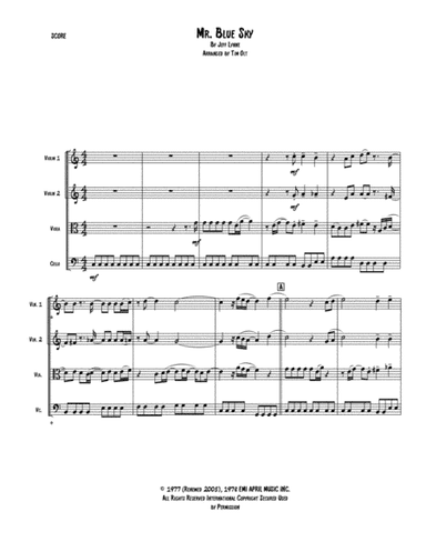 Mr. Blue Sky (arr. Tim Olt)