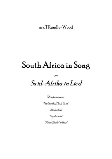 South Africa in Song (arr. Tom Rundle-Wood)