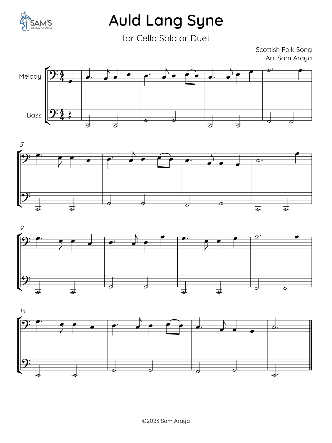 Auld Lang Syne (arr. Sam Araya)