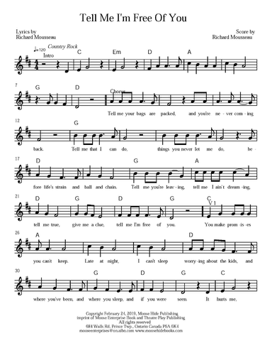 Tell Me I'm Free Of You