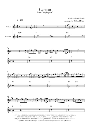 Starman (arr. Richard Nicks)