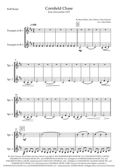 Cornfield Chase (arr. Fabio Britto)