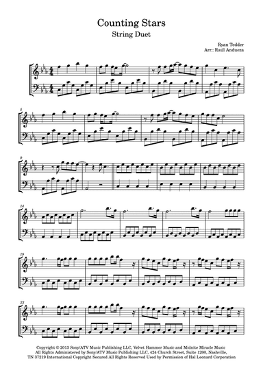 Counting Stars (arr. Raúl Andueza Blanco)