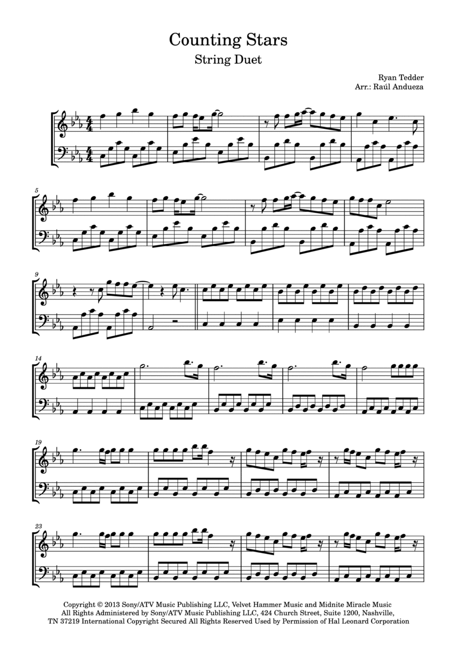 Counting Stars (arr. Raúl Andueza Blanco)