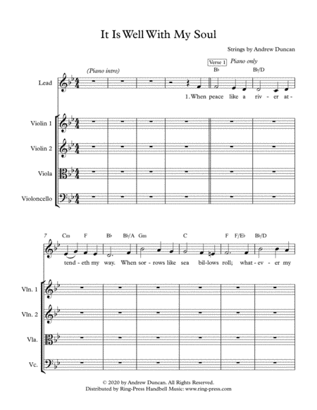 It Is Well With My Soul - Worship Band and String Quartet (arr. Andrew Duncan)