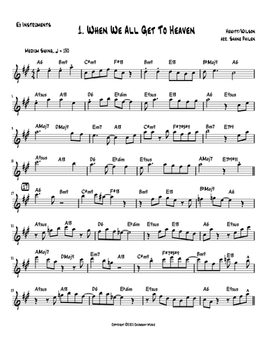 When We All Get To Heaven - Eb Instruments (arr. Shane Philen)