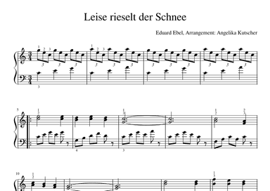Snow falls softly at night - Leise rieselt der Schnee (arr. Angelika Kutscher)