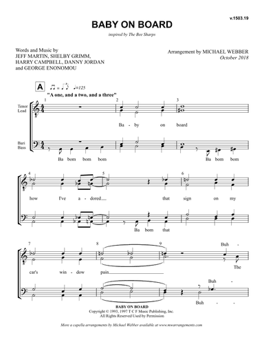 Baby On Board (arr. Michael Webber)