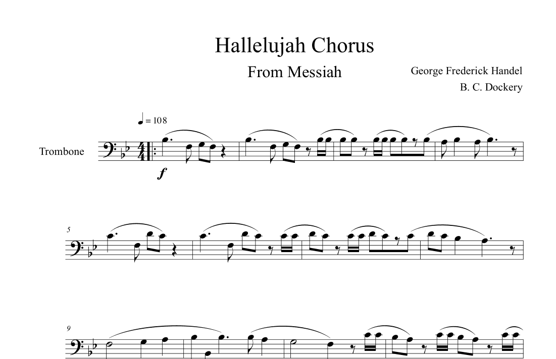 Hallelujah Chorus from Messiah (Trombone Solo) (arr. B. C. Dockery)
