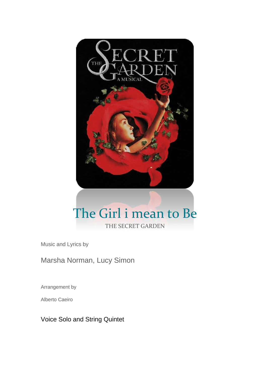 The Girl I Mean To Be (arr. Alberto Caeiro)