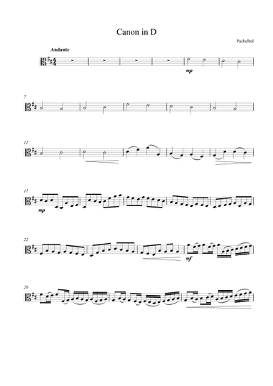 Canon in D (arr. Kaiserin Rebecca)