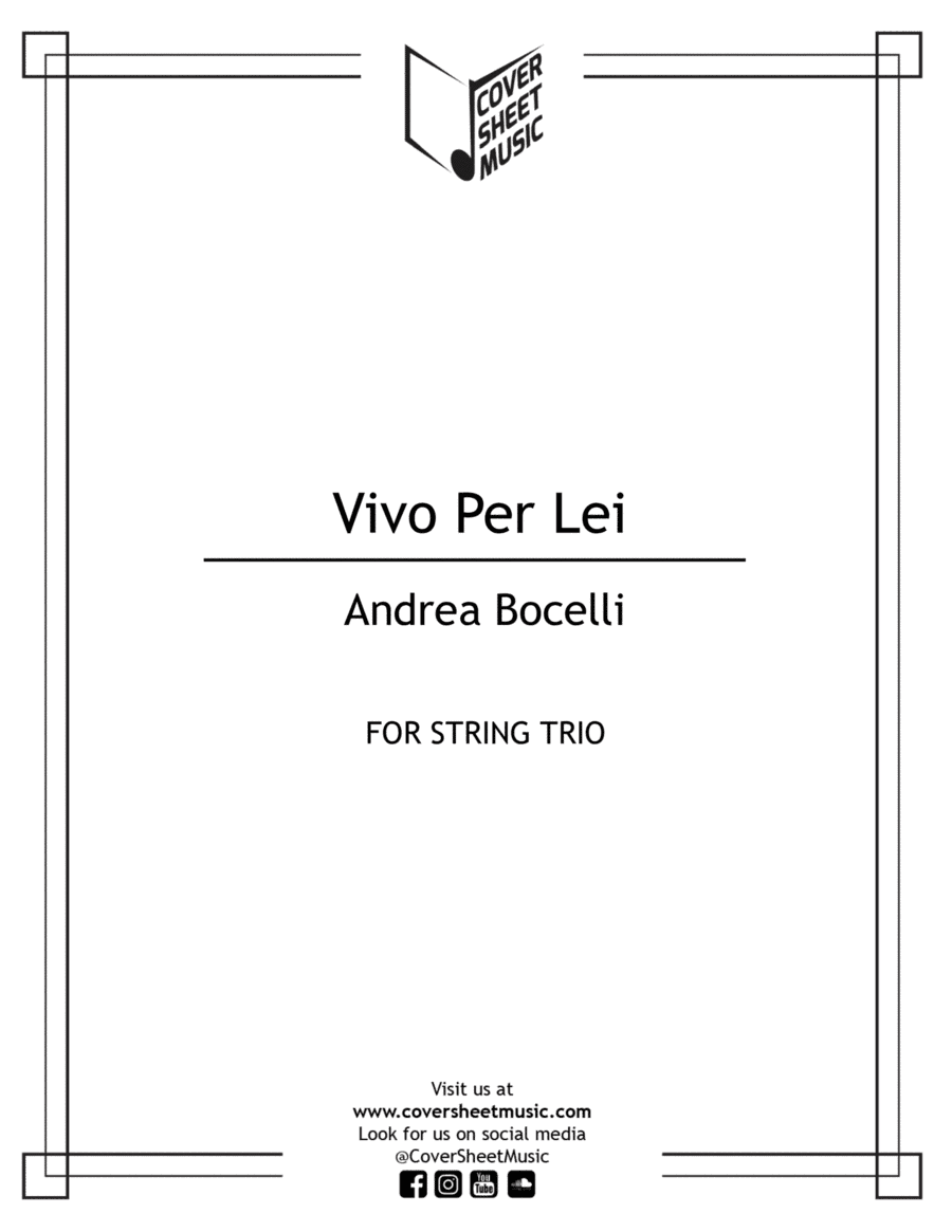 Vivo Per Lei (arr. Jose Quintana)