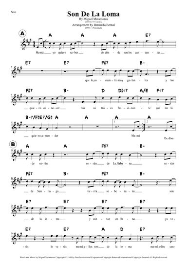 Son De La Loma (arr. Bernardo Bernal Hidalgo)