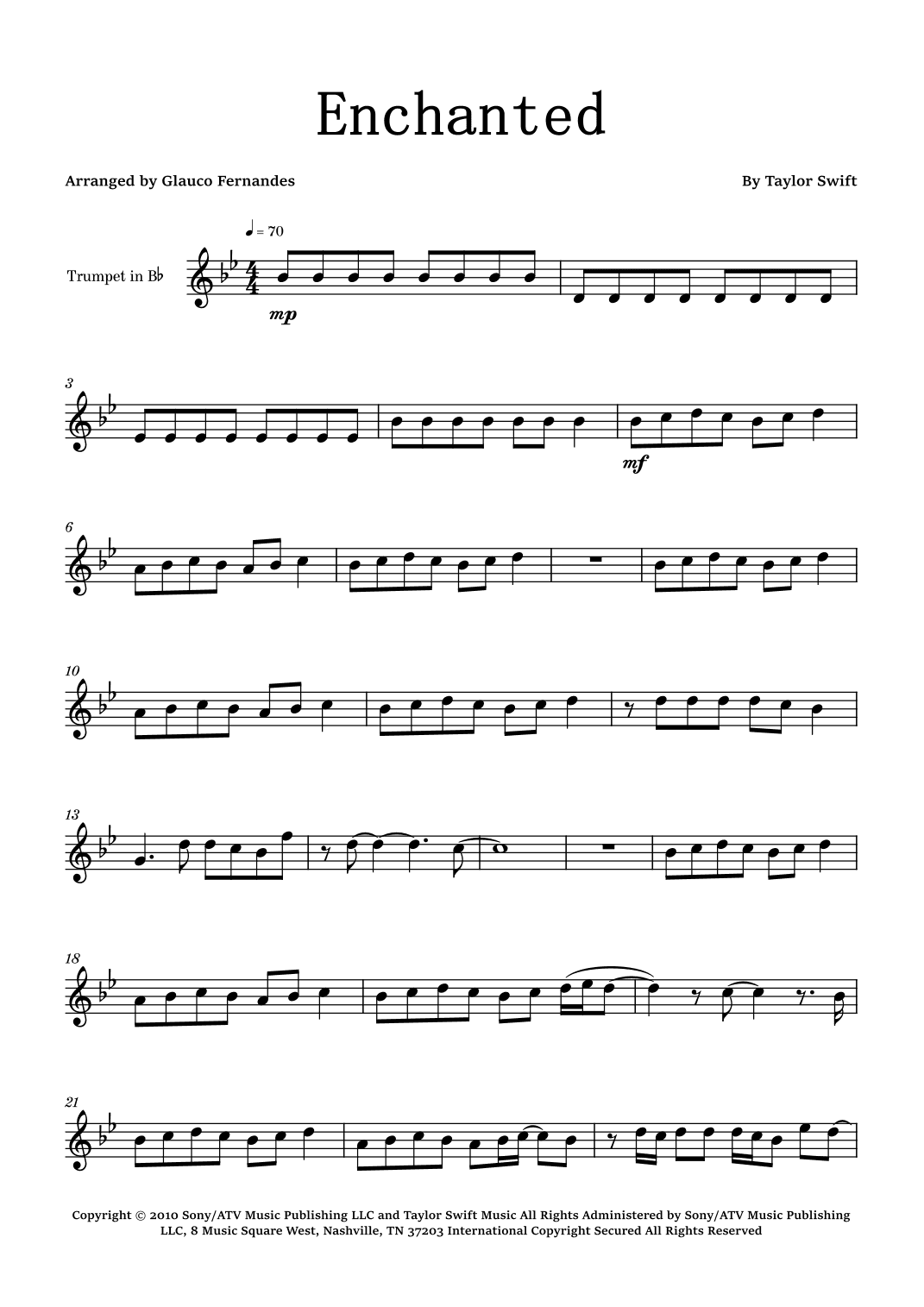Enchanted (arr. Glauco Fernandes)