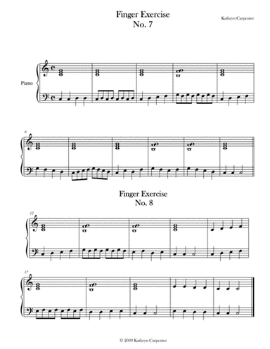 Finger Exercise No. 7 & 8 (Key of C)