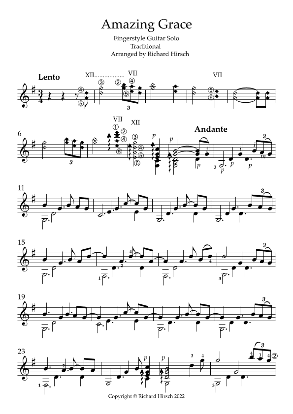 Amazing Grace (arr. Richard Hirsch)