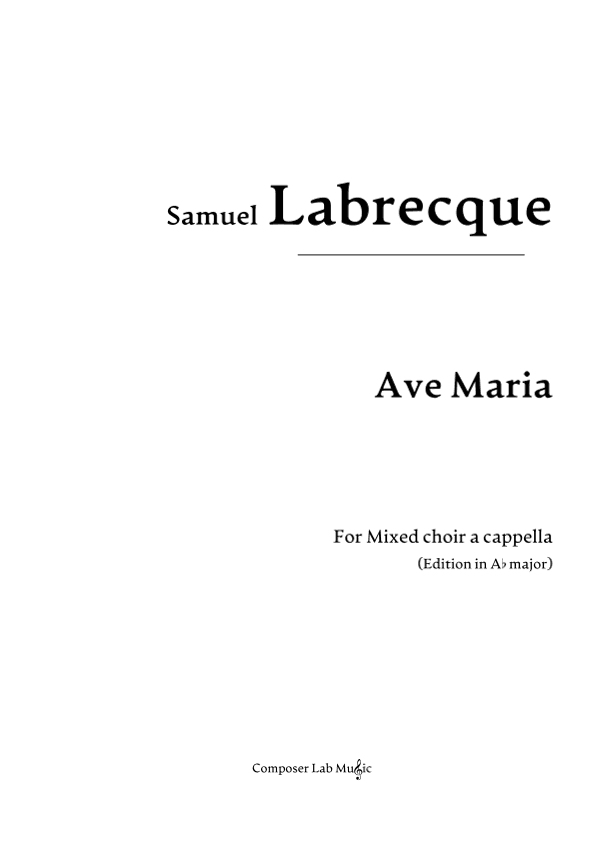 Ave Maria (Edition in Ab major)