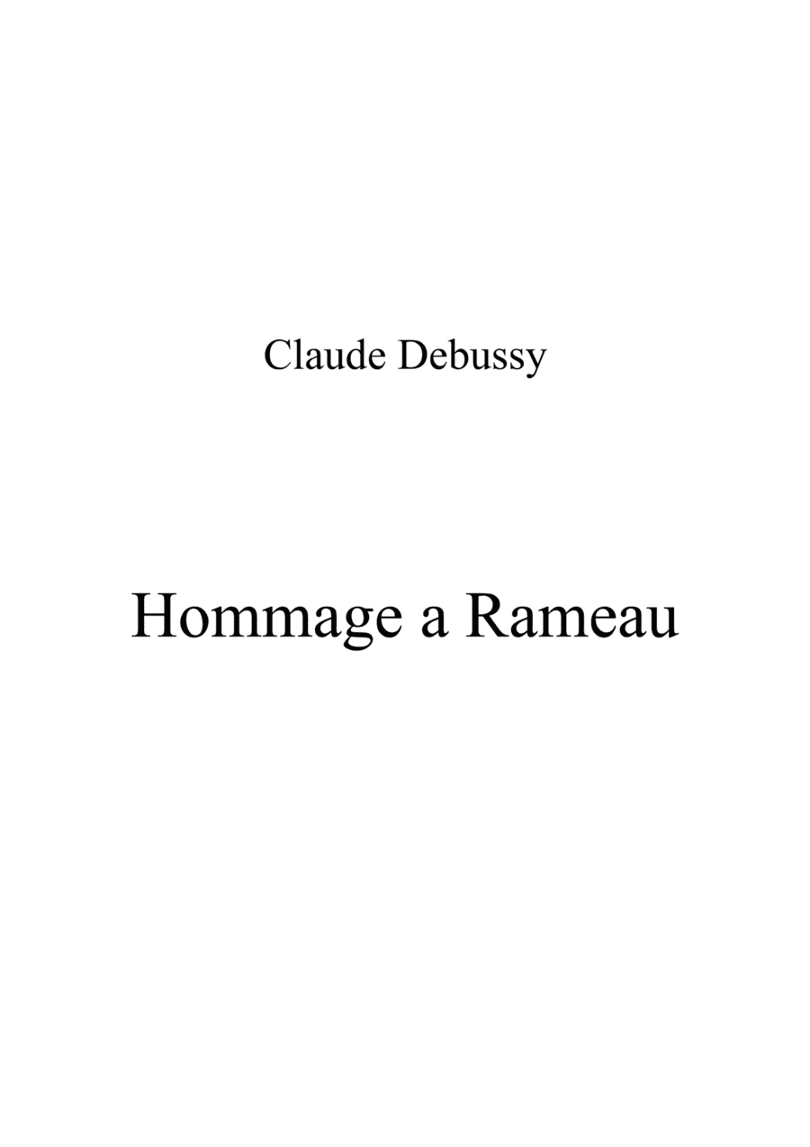 Hommage a Rameau (arr. Patrizia Luraschi)