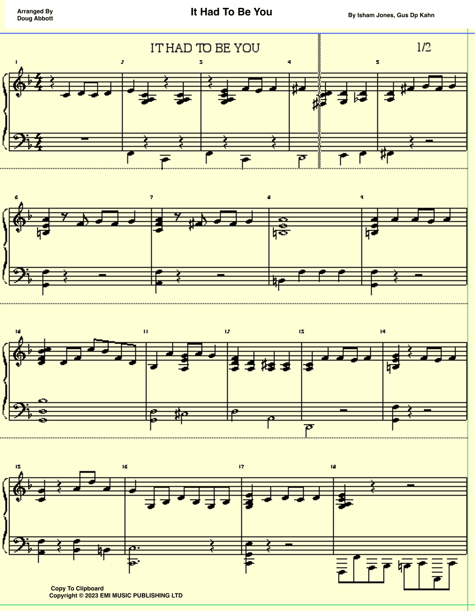 It Had To Be You (dark Version) (arr. Doug Abbott)