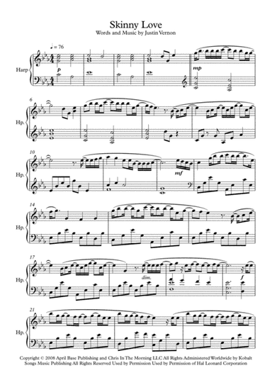 Skinny Love (arr. Lizzie Peacock)