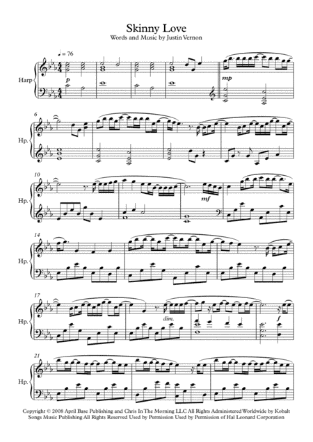 Skinny Love (arr. Lizzie Peacock)