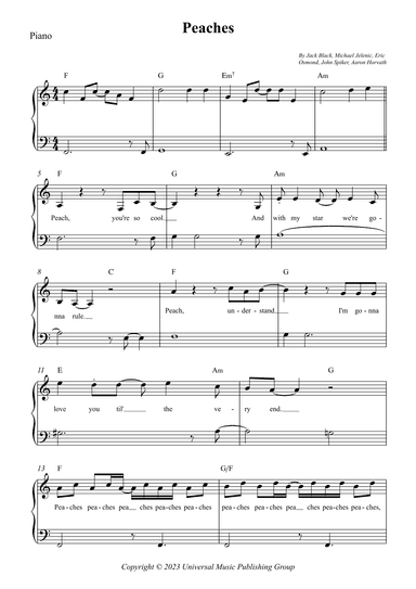 Peaches (arr. Wesley S. SIlva)