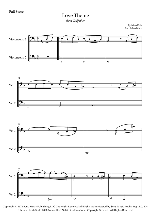 The Godfather (love Theme) (arr. Fabio Britto)