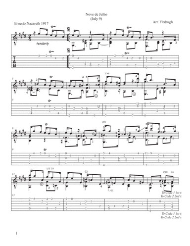 Nove de Julho TAB (arr. William Tiger Fitzhugh)