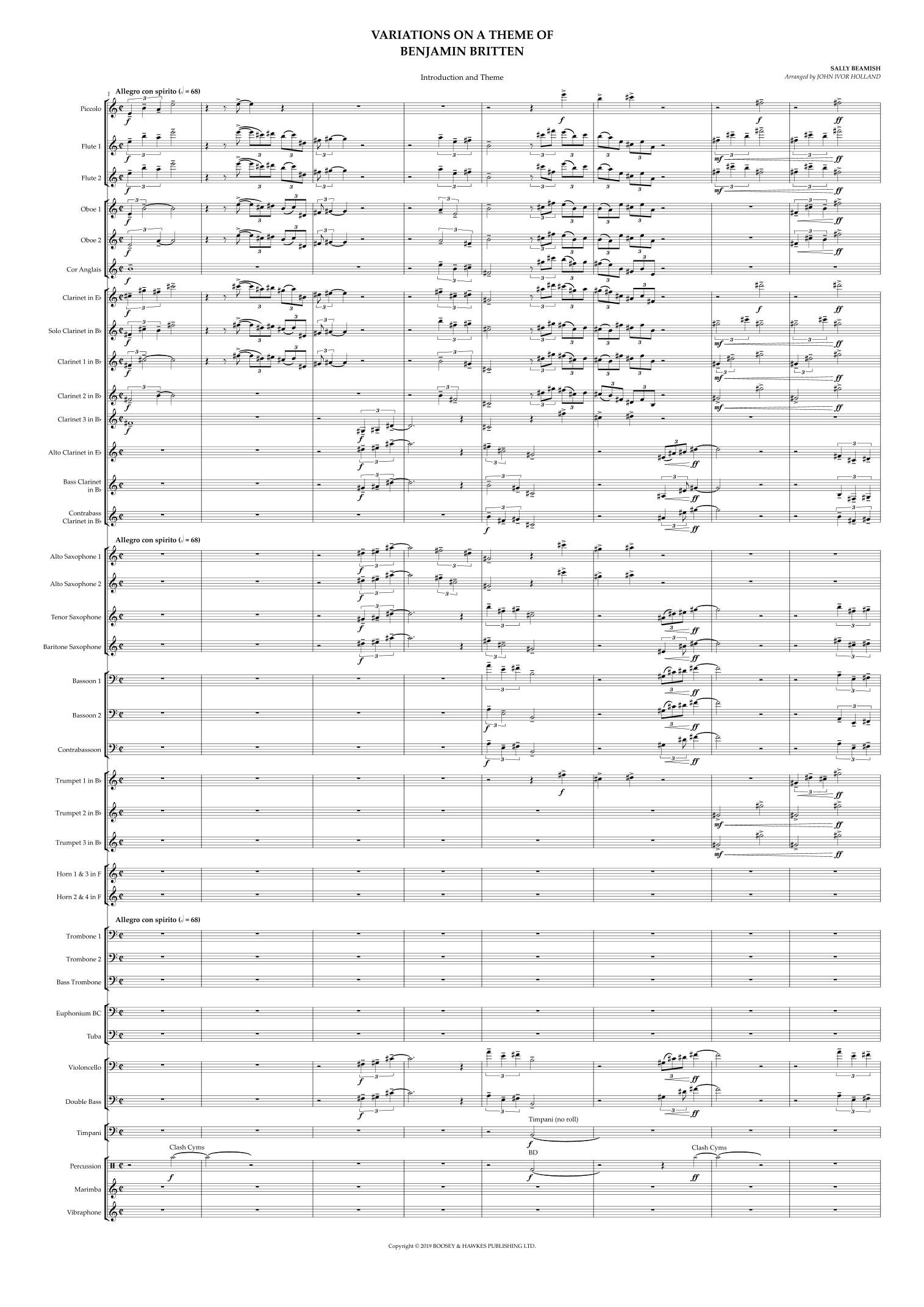 Variations On A Theme Of Britten (arr. John Ivor Holland)