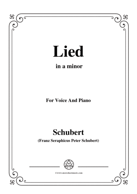 Schubert-Lied(Mutter geht durch ihre Kammern),D.373,in a minor,for Voice&Piano (arr. MSM)