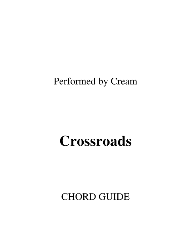 Cross Road Blues (crossroads) (arr. RWM)
