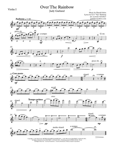 Over The Rainbow (from The Wizard Of Oz) (arr. Lorento Golofeev)
