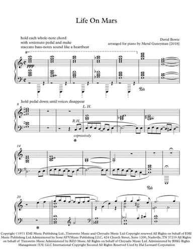 Life On Mars (arr. Meral Guneyman)